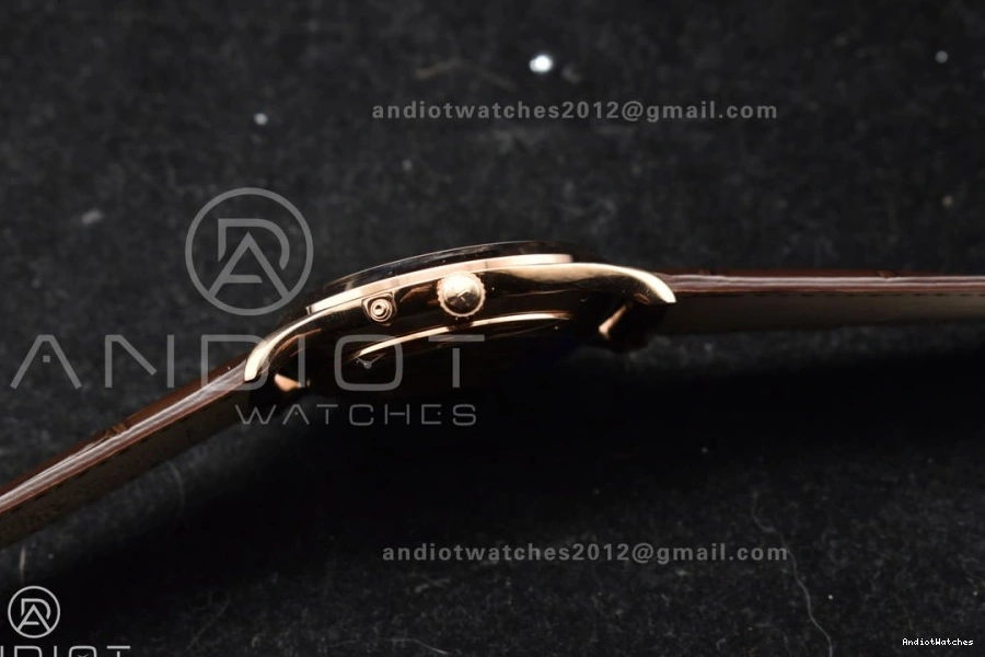 SA925 FreshLook Edition 1:1 Thin Master White Ultra Leather 908 Clone Best Moon Super on Dial APSF RG Strap Brown 0204